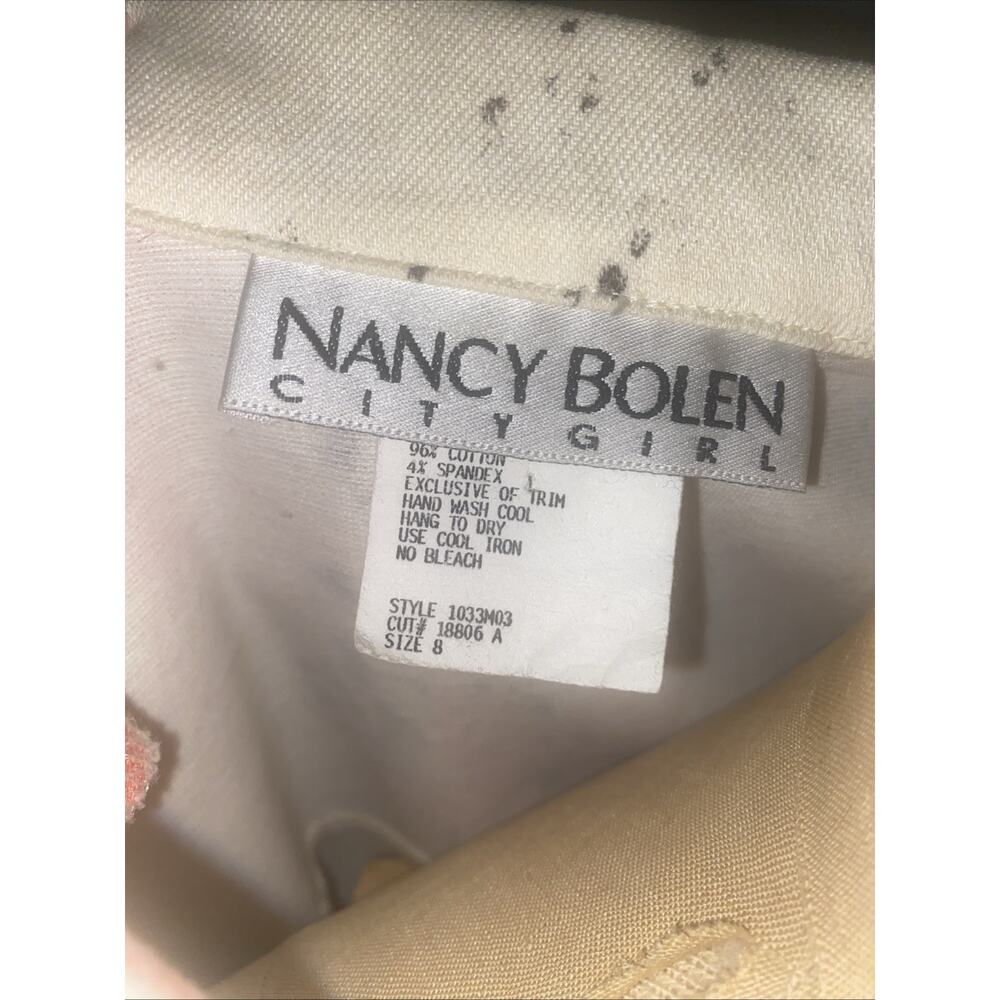 Nancy Bolen City Girl Ladies’ Size M Cream Denim Floral Lightweight Jacket - Picture 8 of 9